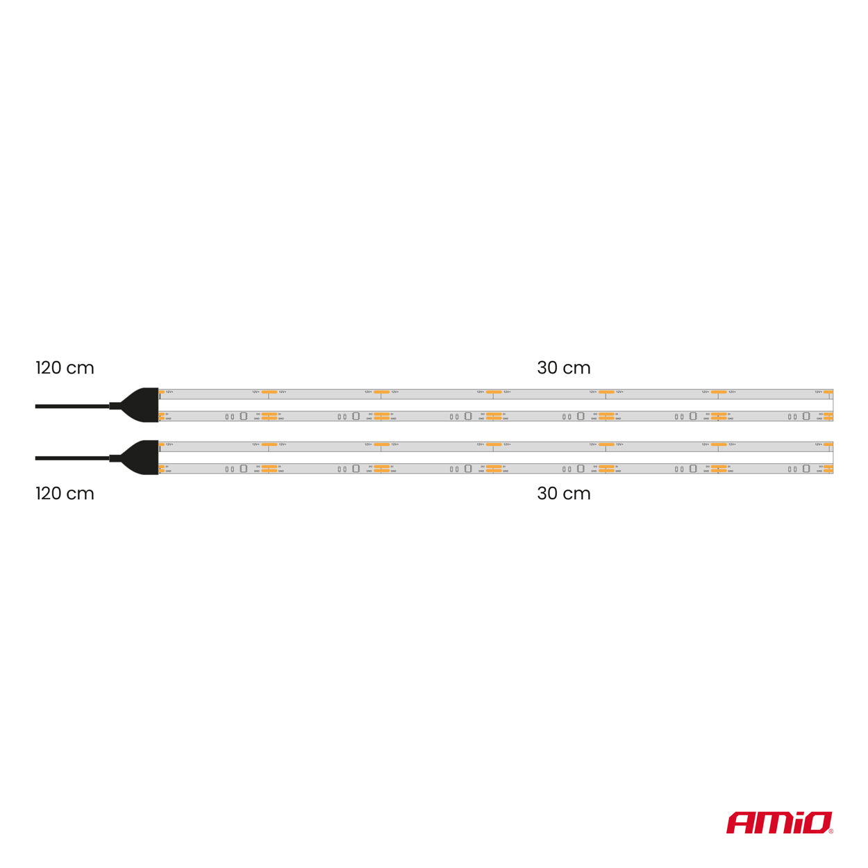 Amio – Ταινία LED COB 12V Λευκή 2x30cm Flexible για Ισχυρό Εσωτερικό Φωτισμό & Easy Install – Σετ 2 Τεμ. (04569/AM) - Image 9