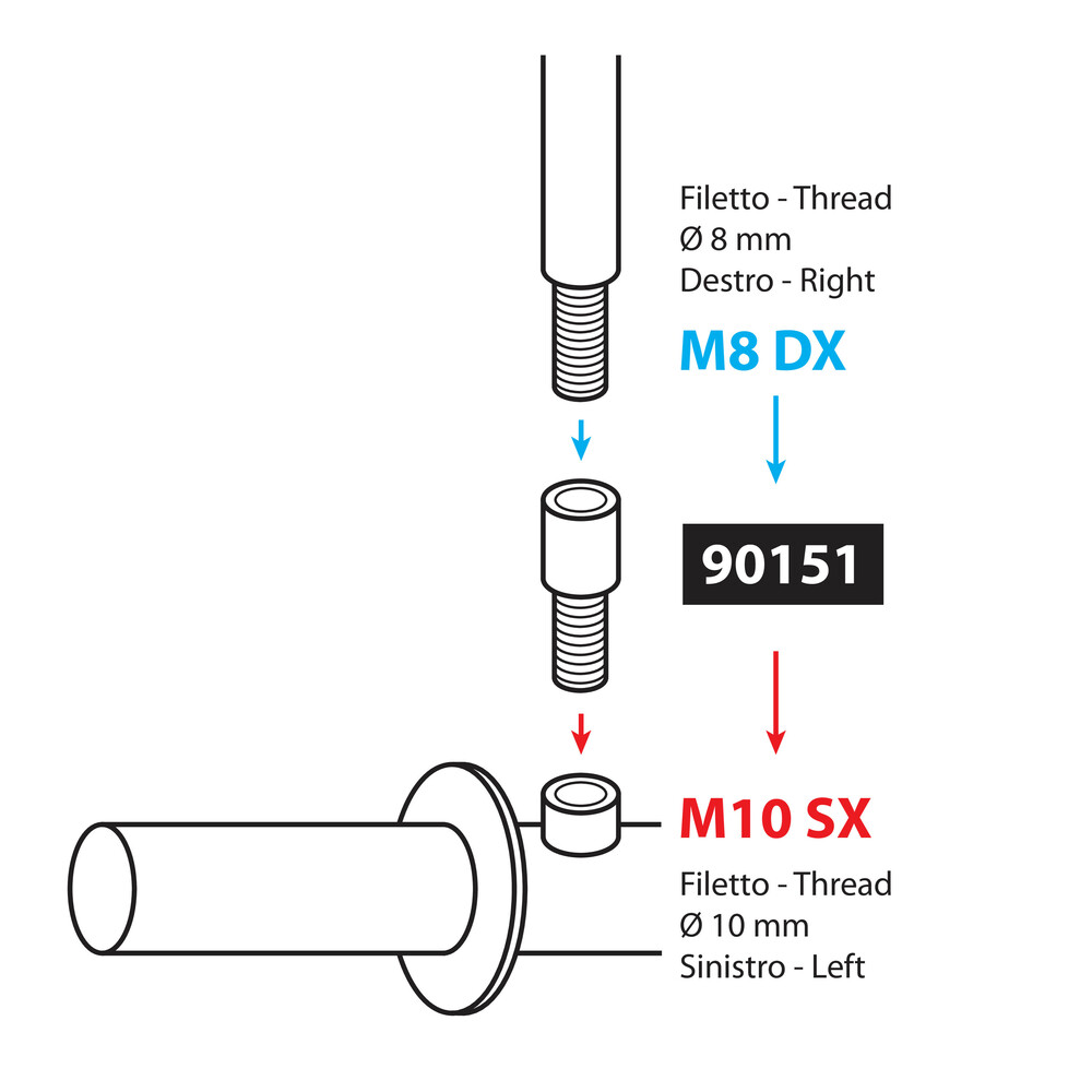 ΑΝΤΑΠΤΟΡΑΣ ΓΙΑ ΚΑΘΡΕΠΤΗ ΜΗΧΑΝΗΣ M8 DX-M10 SX -1ΤΕΜ - Image 2
