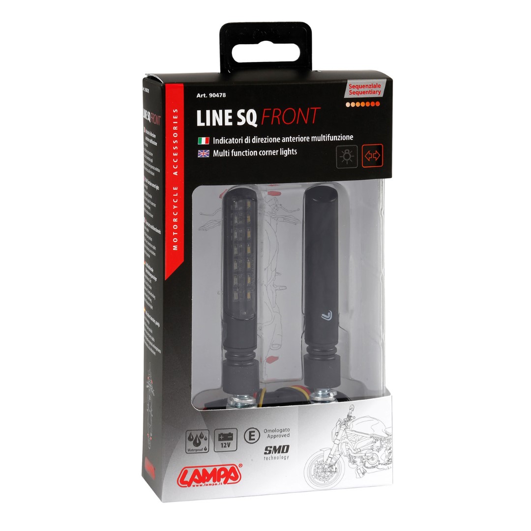 ΦΛΑΣ ΕΜΠΡΟΣ ΓΙΑ MOTO LINE SQ 12V SMD LED 2 ΧΡΗΣΕΩΝ ΘΕΣΕΩΣ/ΦΛΑΣ (ΜΑΥΡΟ 92 X 16 mm) - 2 ΤΕΜ. - Image 3