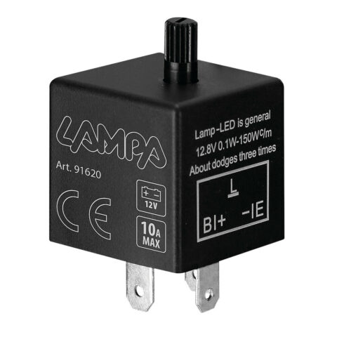 LED FLASHER (ΦΛΑΣΙΕΡΑ) TRIMMER ΗΛΕΚΤΡΟΝΙΚΟ ΓΙΑ LED ΦΛΑΣ 12V max 10A 3PIN LAMPA - 1 ΤΕΜ.