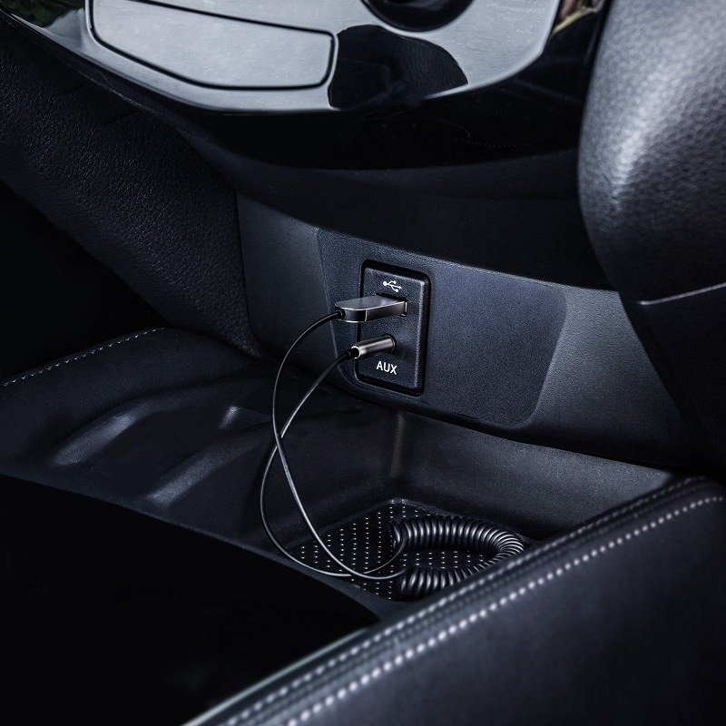 Amio - ΑΝΤΑΠΤΟΡΑΣ AUDIO BLUETOOTH 5.0 ΑΠΟ USB ΣΕ AUX ΜΑΥΡΟ ΣΠΙΡΑΛ - 1 τεμ. (BAS29048/AM) - Image 5