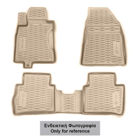 ΠΑΤΑΚΙΑ ΣΕ ΣΚΑΦΗ TPE ΛΑΣΤΙΧΟ ΓΙΑ TOYOTA LC200 2015+  ΣΕ ΜΠΕΖ ΧΡΩΜΑ NOVLINE - 4 ΤΕΜ.