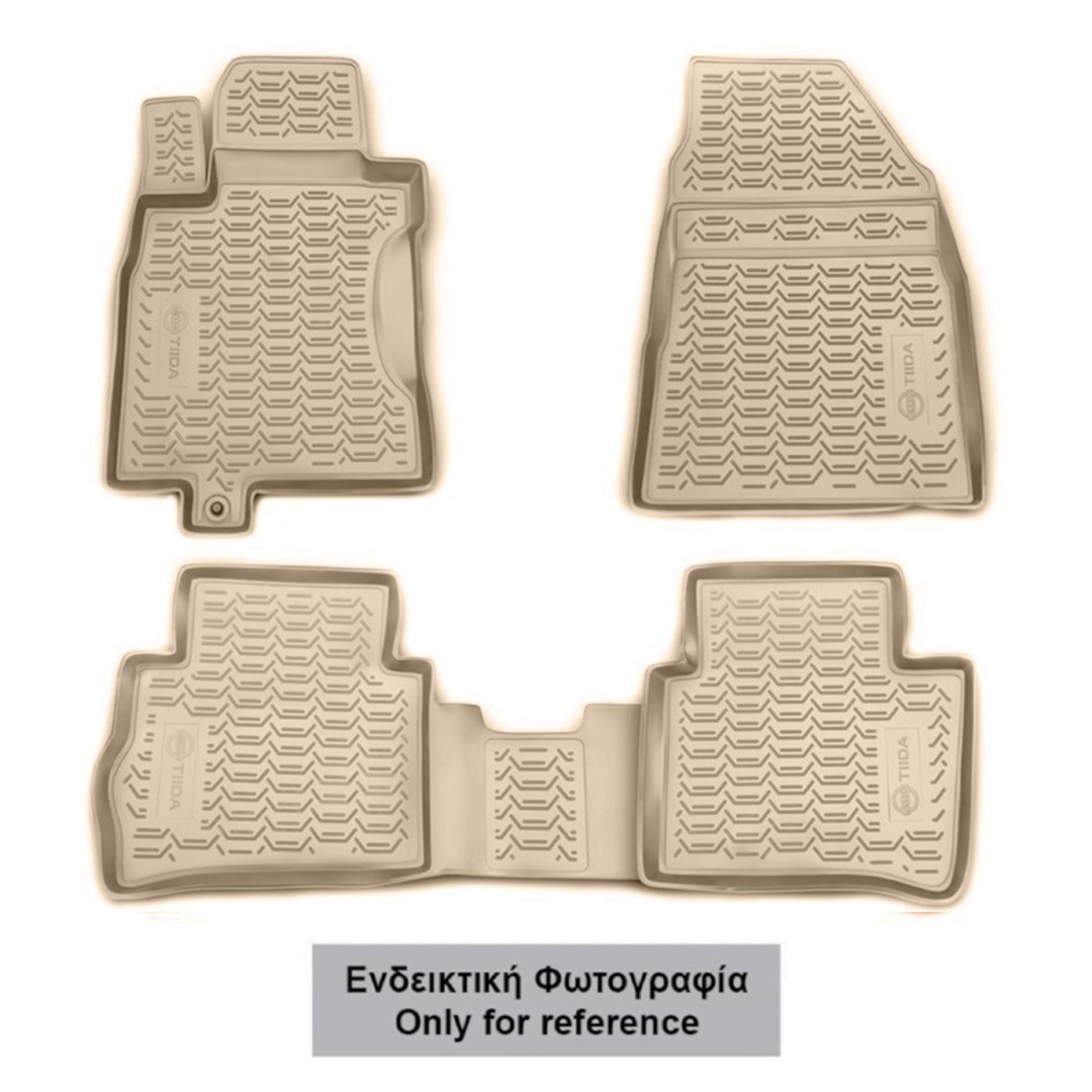 ΠΑΤΑΚΙΑ ΣΕ ΣΚΑΦΗ TPE ΛΑΣΤΙΧΟ ΓΙΑ TOYOTA LC200 2015+ ΣΕ ΜΠΕΖ ΧΡΩΜΑ NOVLINE - 4 ΤΕΜ.
