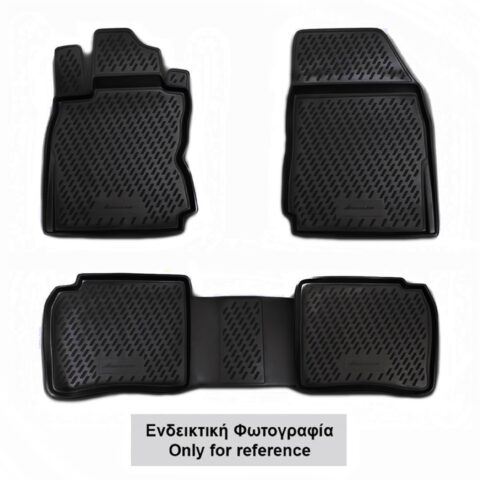ΠΑΤΑΚΙΑ ΣΕ ΣΚΑΦΗ TPE ΛΑΣΤΙΧΟ ΓΙΑ VW POLO 5D 2018+  ΣΕ ΜΑΥΡΟ ΧΡΩΜΑ NOVLINE - 4 ΤΕΜ.