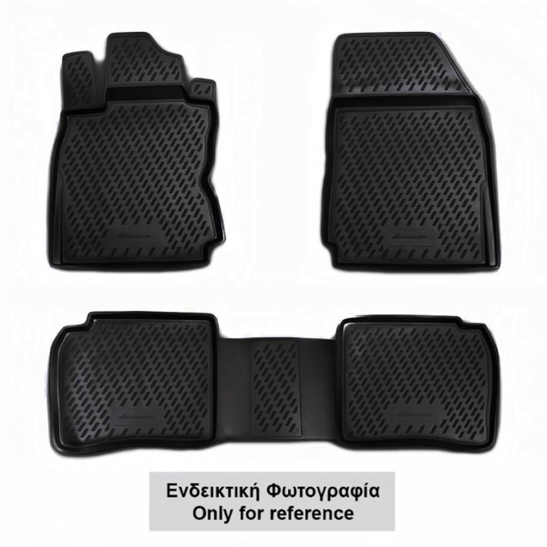 ΠΑΤΑΚΙΑ ΣΕ ΣΚΑΦΗ TPE ΛΑΣΤΙΧΟ ΓΙΑ FORD FIESTA 3D / 5D 03/2011-2017 ΣΕ ΜΑΥΡΟ ΧΡΩΜΑ NOVLINE - 4 ΤΕΜ.