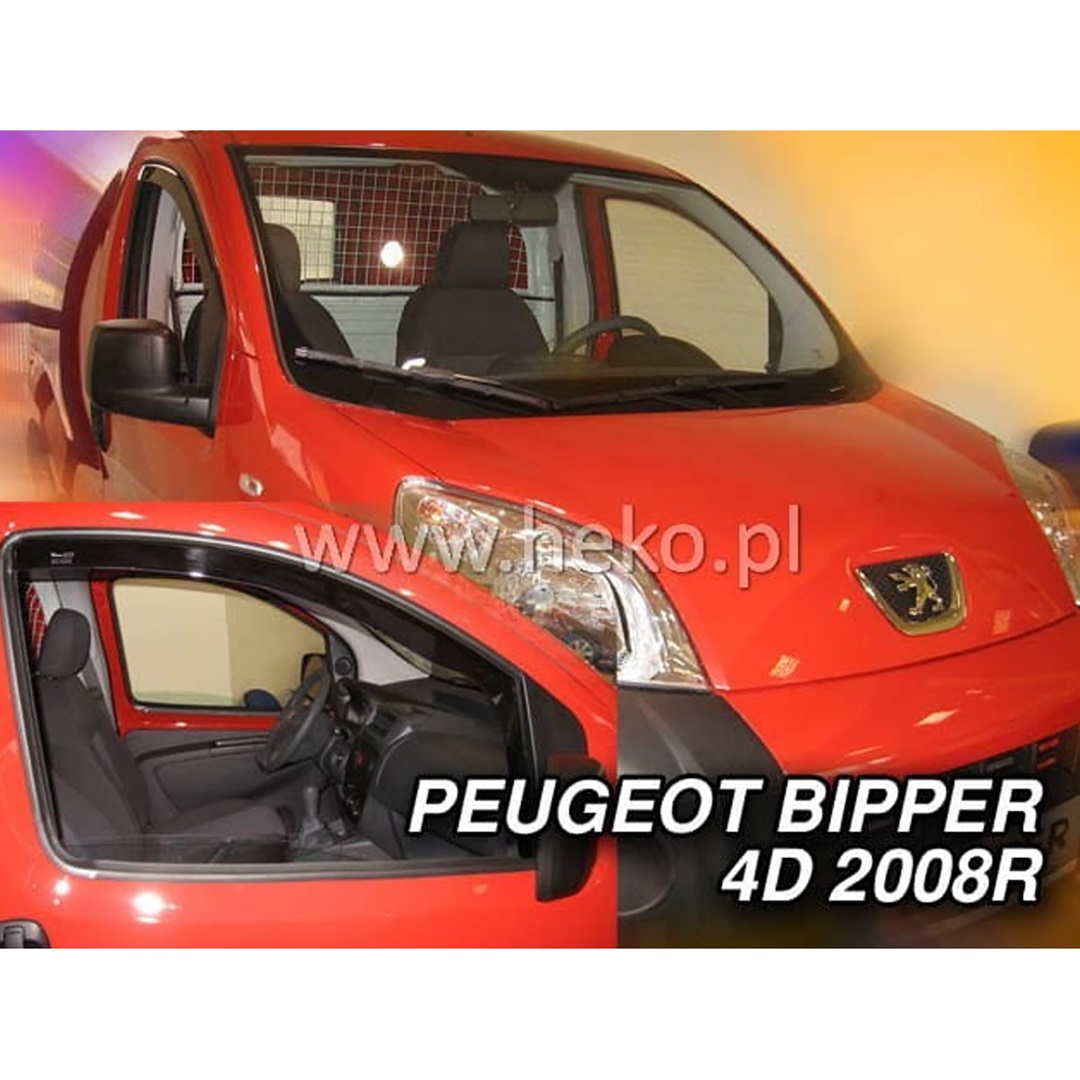 ΑΝΕΜΟΘΡΑΥΣΤΕΣ ΓΙΑ FIAT FIORINO / QUBO 4D/5D 2008-2020 / PEUGEOT BIPPER / CITROEN NEMO ΖΕΥΓΑΡΙ VAN ΑΠΟ ΕΥΚΑΜΠΤΟ ΦΙΜΕ ΠΛΑΣΤΙΚΟ HEKO - 2 ΤΕΜ. - Image 3