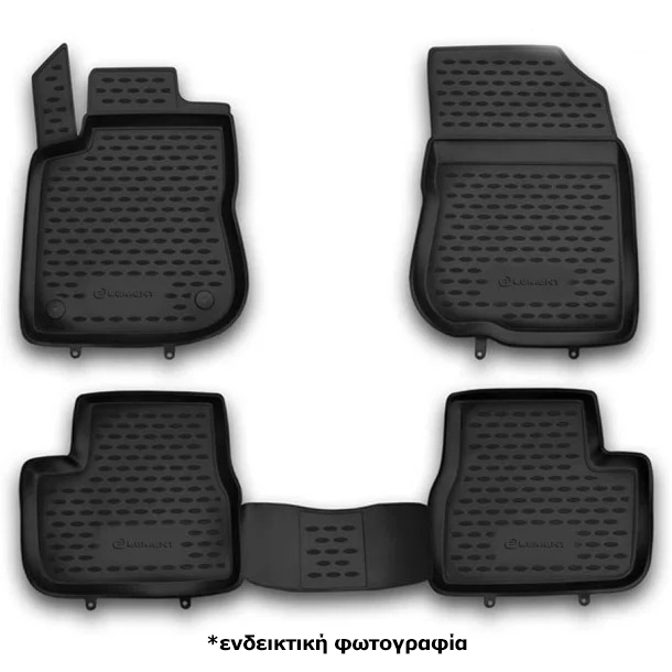 ΠΑΤΑΚΙΑ ΣΕ ΣΚΑΦΗ TPE ΛΑΣΤΙΧΟ ΓΙΑ PEUGEOT 208 / 2008 3D / 5D 4/2012-2019 ΣΕ ΜΑΥΡΟ ΧΡΩΜΑ NOVLINE - 4 ΤΕΜ.