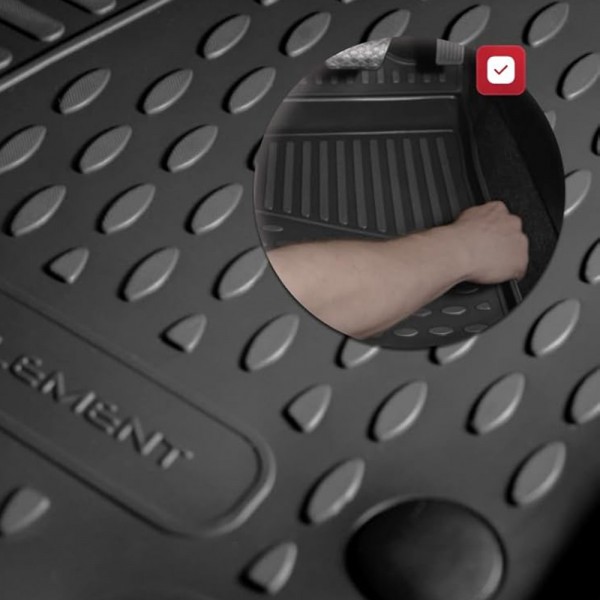 Novline - Πατάκια σε Σκαφη Element 3D για VW Golf VII SportWagon (AU) 04/2013 > 2020 5πορτο από TPE Λάστιχο σε Μαύρο Χρώμα - 4 τεμ. (ELEMENT3D5156210K/NV) - Image 4