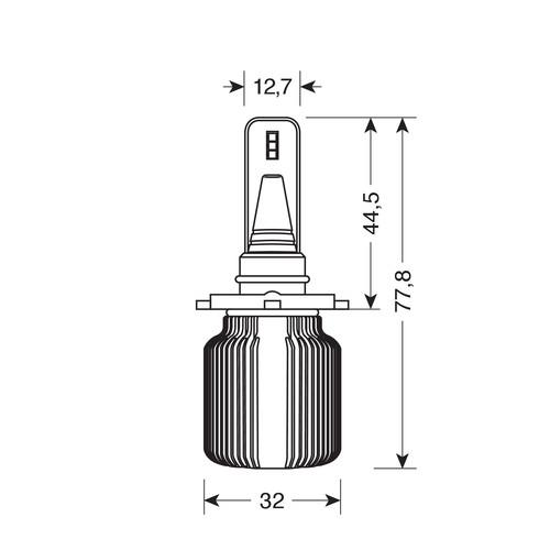 H10/HB3 9005 9-32V P20d 6LED 6.500K 4.000lm 20W CANBUS SEOUL CSP-Y19chips HALO LED BLADE 2ΤΕΜ. - Image 2
