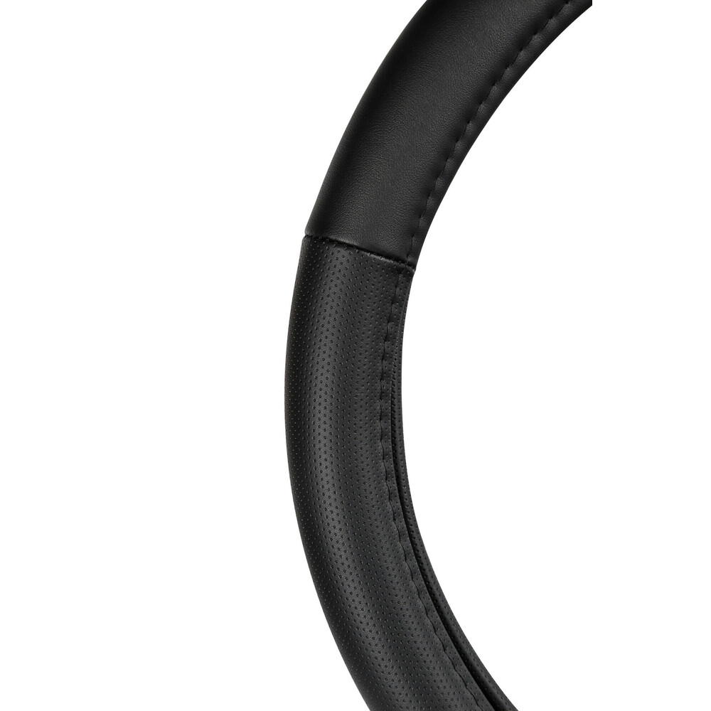 Lampa Κάλυμμα Τιμονιού Αυτοκινήτου Classic Premium 35/37εκ. Άοσμο με διάτρητες λαβές Ultra soft Skeentex Μαύρο με Μαύρη Ραφή 1-τεμ. (L3315.4) - Image 2