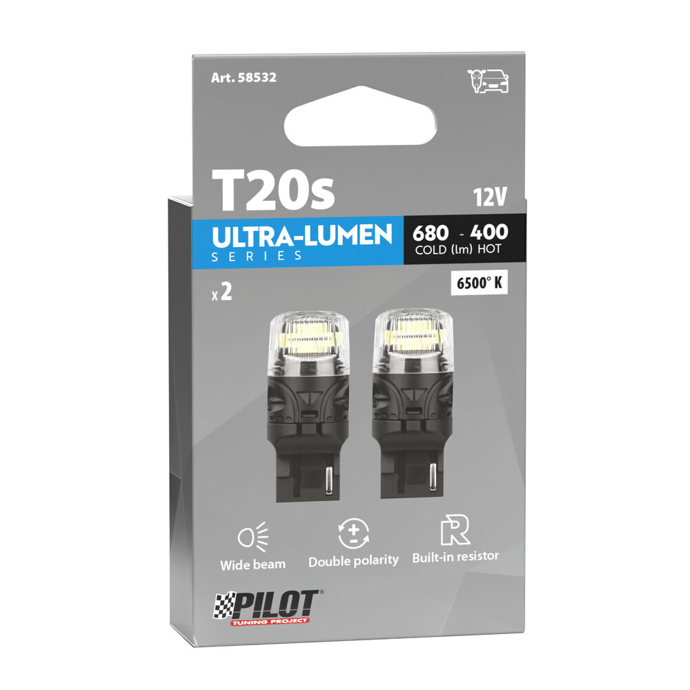 W21W (T20) 12V W3x16d 680/400lm 6.500K ΔΙΠΛΗΣ ΠΟΛΙΚΟΤΗΤΑΣ LED CAN-BUS ULTRA-LUMEN SERIES 2ΤΕΜ. - Image 3