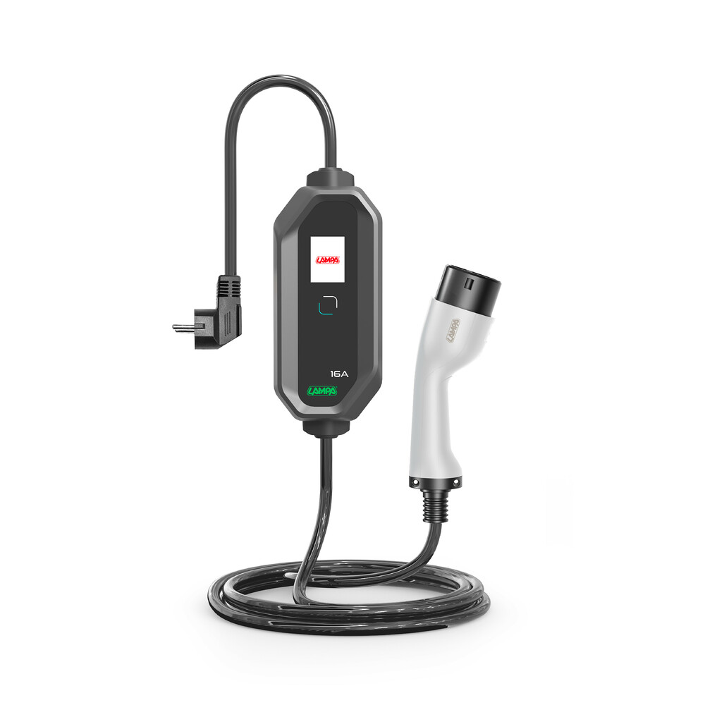 ΦΟΡΤΙΣΤΗΣ ΗΛΕΚΤΡΙΚΩΝ ΑΥΤΟΚΙΝΗΤΩΝ TYPE 2 CHARGING STATION ΜΕ ΟΙΚΙΑΚΗ ΠΡΙΖΑ 230V & ΚΑΛΩΔΙΟ 5m LAMPA - 1 ΤΕΜ. - Image 2