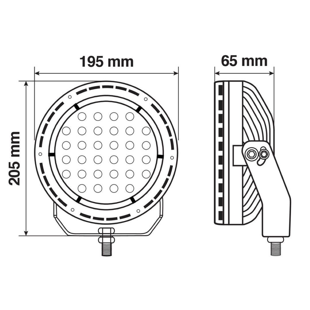 ΠΡΟΒΟΛΕΑΣ BEXTAR 10-30V 62 LED 73W 6.500Κ 6080lm ΚΑΡΦΙ ΜΕ NEON ΘΕΣΕΩΣ ΣΤΡΟΓΓΥΛΟΣ (195x205x65 mm) -1ΤΕΜ. - Image 8
