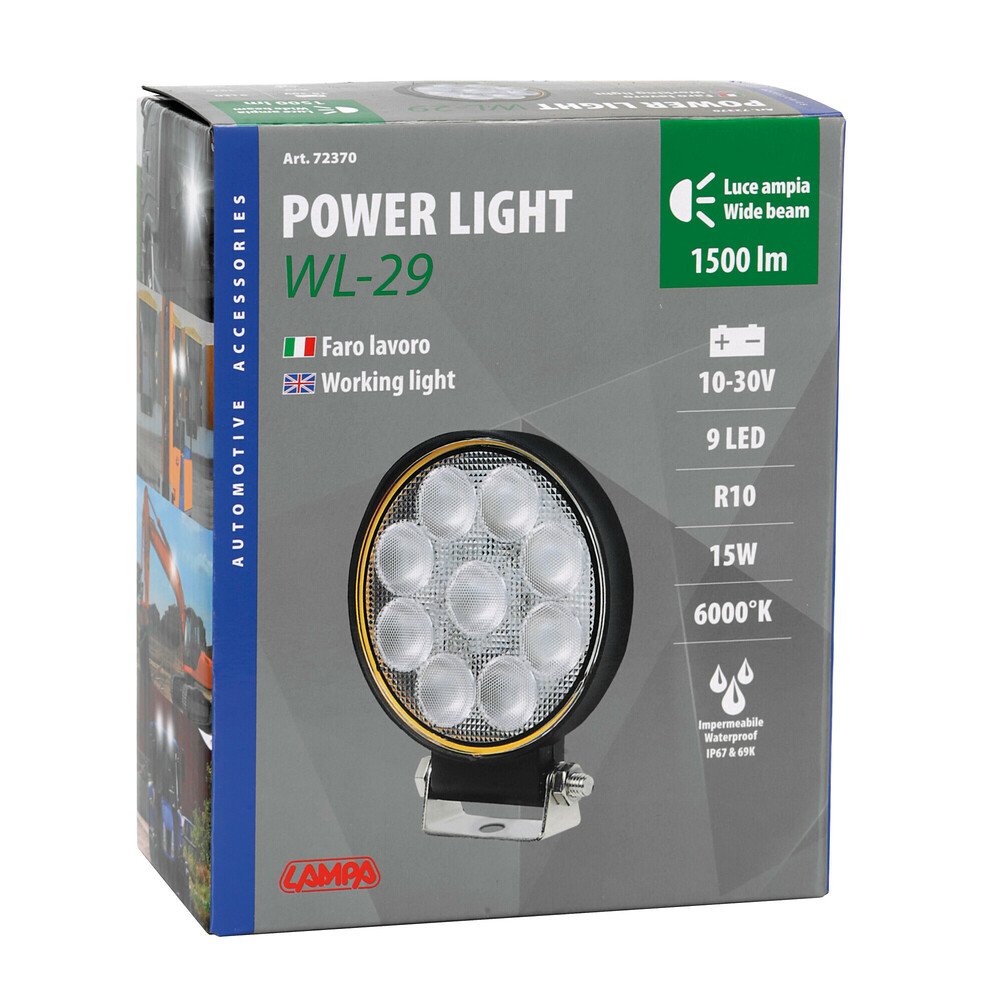 ΠΡΟΒΟΛΕΑΣ ΕΡΓΑΣΙΑΣ WL-29 10/30V 15W 1500lm 6.000k 9LED COMBO (ΔΙΑΘΛΑΣΗΣ) ΣΤΡΟΓΓΥΛΟΣ 135x110mm LAMPA - 1 τεμ. - Image 6