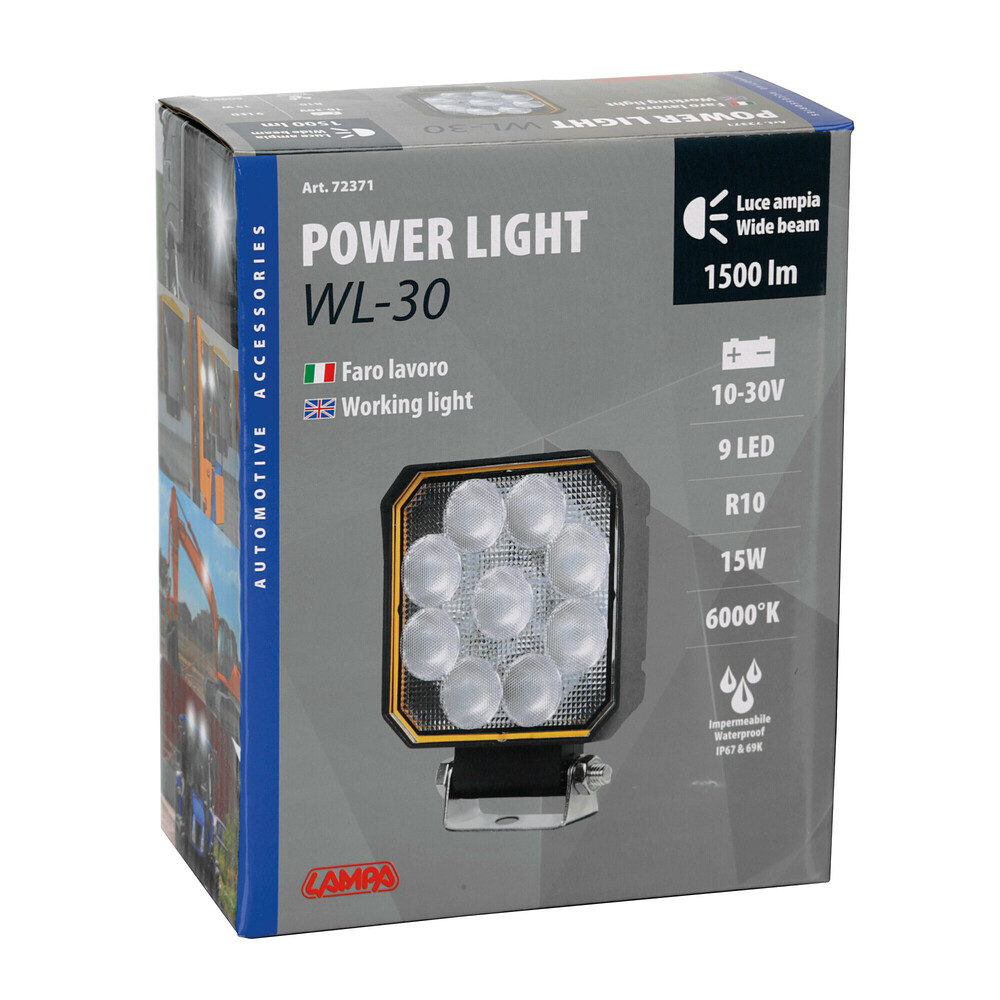 ΠΡΟΒΟΛΕΑΣ ΕΡΓΑΣΙΑΣ WL-30 10/30V 15W 1500lm 6.000k 9LED COMBO (ΔΙΑΘΛΑΣΗΣ) ΤΕΤΡΑΓΩΝΟΣ 130x110mm LAMPA - 1 τεμ. - Image 6