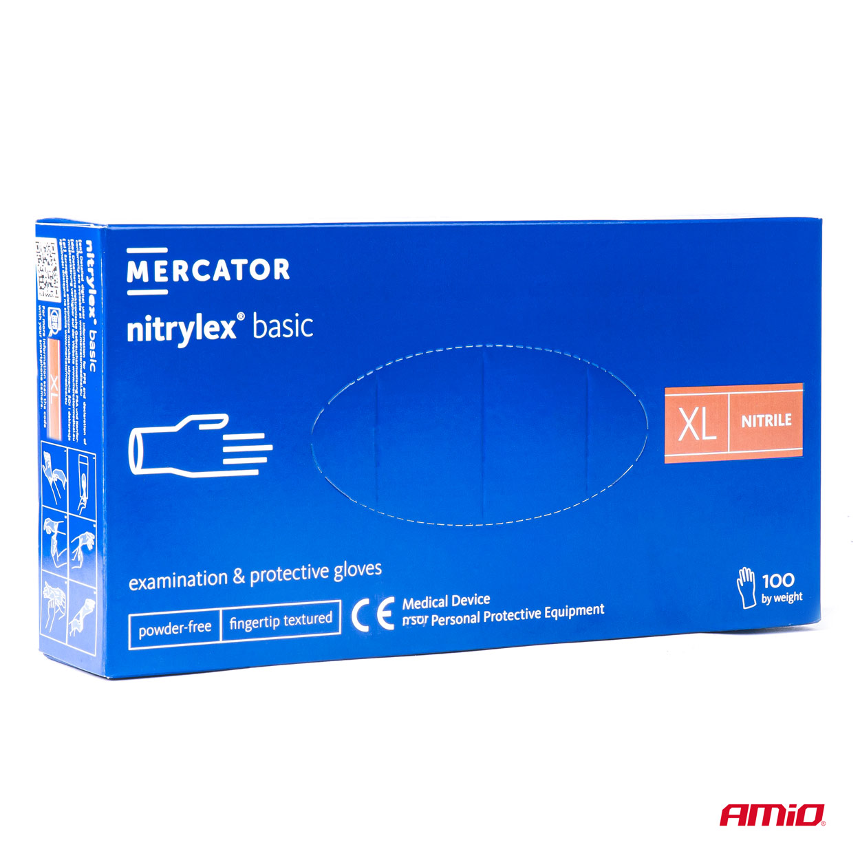 Amio - ΓΑΝΤΙΑ ΝΙΤΡΙΛΙΟΥ MERCATOR NITRYLEX BASIC ΣΕ ΜΠΛΕ ΧΡΩΜΑ X-LARGE (XL) - 100 ΤΕΜ. (MER02959/AM) - Image 6