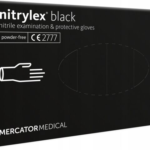 Amio - ΓΑΝΤΙΑ ΝΙΤΡΙΛΙΟΥ MERCATOR NITRYLEX BASIC ΣΕ ΜΑΥΡΟ ΧΡΩΜΑ SMALL (S) - 100 τεμ. (MER13229/AM)