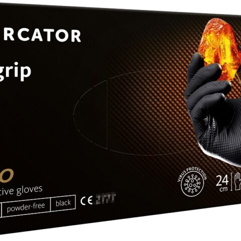 Amio - ΓΑΝΤΙΑ ΝΙΤΡΙΛΙΟΥ MERCATOR GOGRIP ΣΕ ΜΑΥΡΟ ΧΡΩΜΑ SMALL (S) - 50 ΤΕΜ. (MER20310/AM)