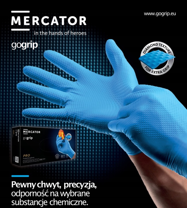 Amio - ΓΑΝΤΙΑ ΝΙΤΡΙΛΙΟΥ MERCATOR GOGRIP ΣΕ ΜΑΥΡΟ ΧΡΩΜΑ LARGE (L) - 50 ΤΕΜ. (MER20311/AM) - Image 2