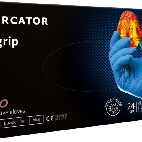 Amio - ΓΑΝΤΙΑ ΝΙΤΡΙΛΙΟΥ MERCATOR GOGRIP ΣΕ ΜΠΛΕ ΧΡΩΜΑ SMALL (S) - 50 ΤΕΜ. (MER20314/AM)