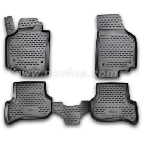 ΠΑΤΑΚΙΑ ΣΕ ΣΚΑΦΗ TPE ΛΑΣΤΙΧΟ ΓΙΑ SEAT ALTEA XL 01/2006-2015  ΣΕ ΜΑΥΡΟ ΧΡΩΜΑ NOVLINE - 4 ΤΕΜ.
