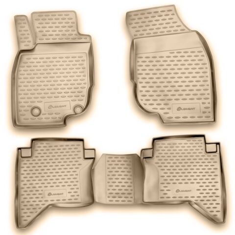 ΠΑΤΑΚΙΑ ΣΕ ΣΚΑΦΗ TPE ΛΑΣΤΙΧΟ ΓΙΑ TOYOTA HILUX 2011-2015  ΣΕ ΜΠΕΖ ΧΡΩΜΑ NOVLINE - 4 ΤΕΜ.