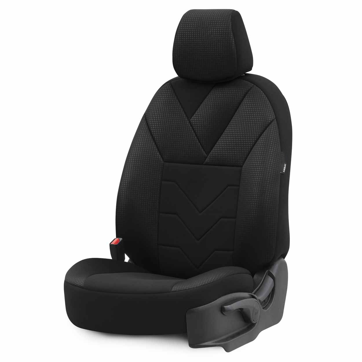 Amio - Καλύμματα Καθισμάτων OTOM Ruby 1202 Grey/Black σε Μαύρο/Σκούρο Γκρι Λινό και Δερματίνη για Μπροστινά και Πίσω Καθίσματα με 5 Προσκέφαλα - 1 σετ. (OT77345/AM) - Image 9