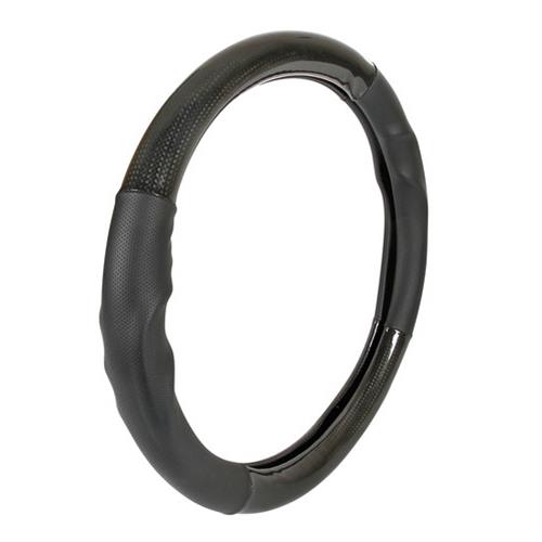 Lampa Κάλυμμα Τιμονιού Αυτοκινήτου Nova Premium 37-39εκ. Άοσμο Carbon look αντιιδρωτικές λαβές Ultra-soft Skeentex μαύρο 1-τεμ. (L3312.4) - Image 2