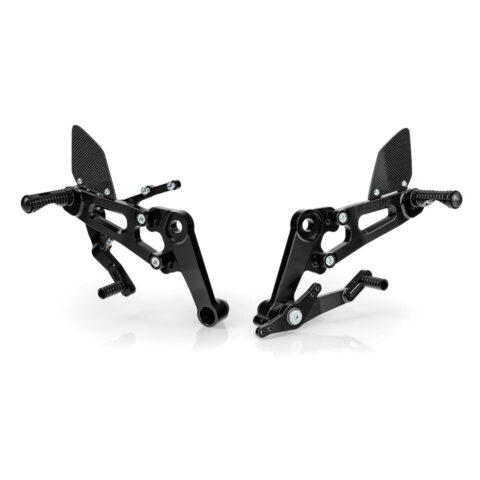 Lampa Ρυθμιζόμενα Μαρσπιέ (Rearsets) Μοτοσικλέτας - Μαύρο Χρώμα 16 Θέσεων Paraxite 2τεμ (L.PRS001N)