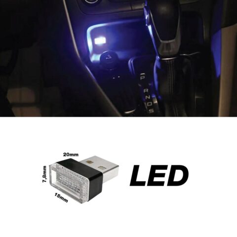 ΠΛΑΦΟΝΙΕΡΑ ΣΕ USB ΜΠΛΕ ΦΩΣ ATHMOSPHERE LED ΓΙΑ ΘΥΡΑ USB 12V 20x15x7