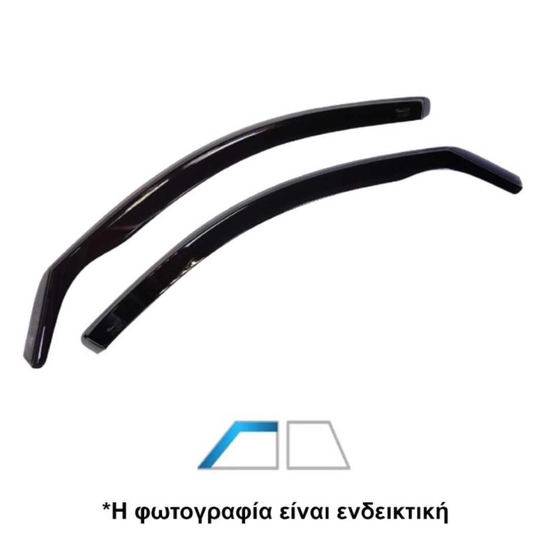ΑΝΕΜΟΘΡΑΥΣΤΕΣ ΓΙΑ CHEVROLET EVANDA 4D 2000-2005 ΖΕΥΓΑΡΙ ΑΠΟ ΕΥΚΑΜΠΤΟ ΦΙΜΕ ΠΛΑΣΤΙΚΟ HEKO - 2 ΤΕΜ. - Image 2