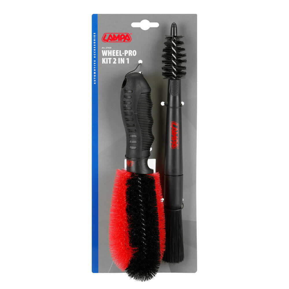 Lampa – Σετ Βουρτσών Καθαρισμού Ζαντών Wheel-Pro Kit 2 in 1 προσφέρει διπλή δράση για αφαίρεση δύσκολης βρωμιάς και πρόσβαση σε στενά σημεία – 2 Τεμ. (L3743.9) - Image 2