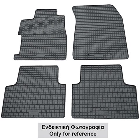Cik - ΠΑΤΑΚΙΑ ΑΥΤΟΚΙΝΗΤΟΥ ΑΠΟ ΛΑΣΤΙΧΟ ΓΙΑ MITSUBISHI ECLIPSE CROSS 2017+ ΣΕ ΜΑΥΡΟ ΧΡΩΜΑ ΜΕ ΚΟΥΜΠΩΜΑΤΑ - 4 ΤΕΜ. (RM.MI.0006/CK)