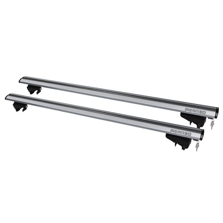 MENABO ΜΠΑΡΕΣ ΟΡΟΦΗΣ ΑΛΟΥΜΙΝΙΟΥ LINCE XL SILVER 135 cm ΣΕ ΑΣΗΜΙ ΧΡΩΜΑ ΓΙΑ Mercedes Benz CLA-Class (C178/174) Shooting Brake 01/2026 > 5πορτο / Station Wagon ΜΕ FLUSH RAILS - 2 ΤΕΜ (8880/MB) - Image 2