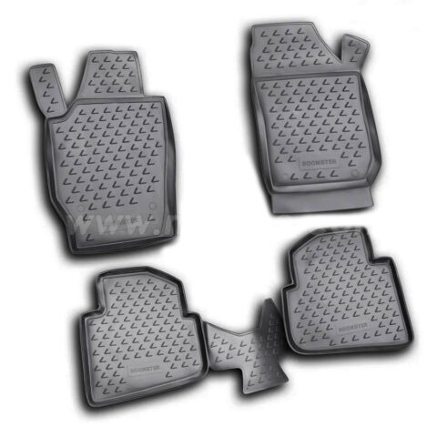 ΠΑΤΑΚΙΑ ΣΕ ΣΚΑΦΗ TPE ΛΑΣΤΙΧΟ ΓΙΑ SKODA ROOMSTER 09/2006+  ΣΕ ΜΑΥΡΟ ΧΡΩΜΑ NOVLINE - 4 ΤΕΜ.