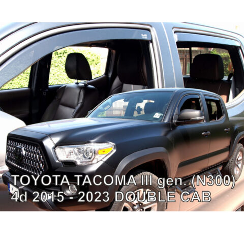 ΑΝΕΜΟΘΡΑΥΣΤΕΣ ΓΙΑ TOYOTA TACOMA N300 4D DOUBLE CAB 2015-2023 ΣΕΤ ΑΥΤΟΚΙΝΗΤΟΥ ΑΠΟ ΕΥΚΑΜΠΤΟ ΦΙΜΕ ΠΛΑΣΤΙΚΟ HEKO - 4 ΤΕΜ
