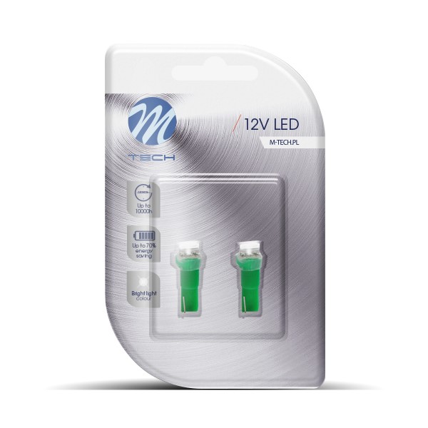 6d LED 1xSMD5050 ΠΡΑΣΙΝΟ (ΚΑΡΦΩΤΟ ΑΚΑΛΥΚΟ) BLISTER 2ΤΕΜ. M-TECH