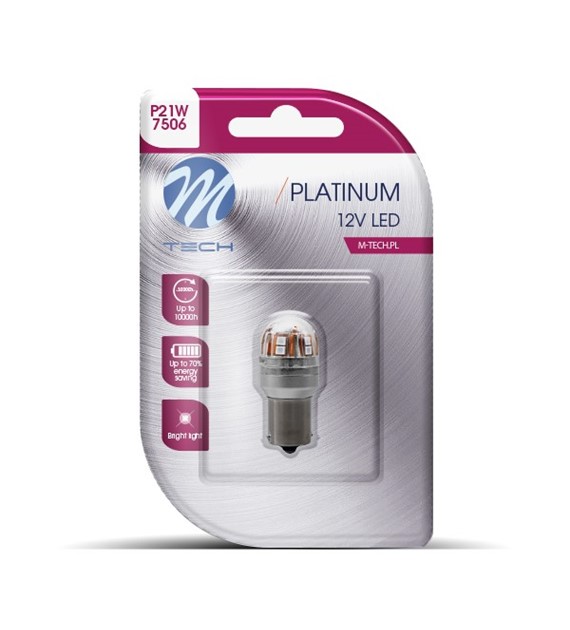 P21W 12/24V BA15s 15xSMD2835 LED ΚΟΚΚΙΝΟ CAN-BUS BLISTER M-TECH - 1 ΤΕΜ. - Image 2