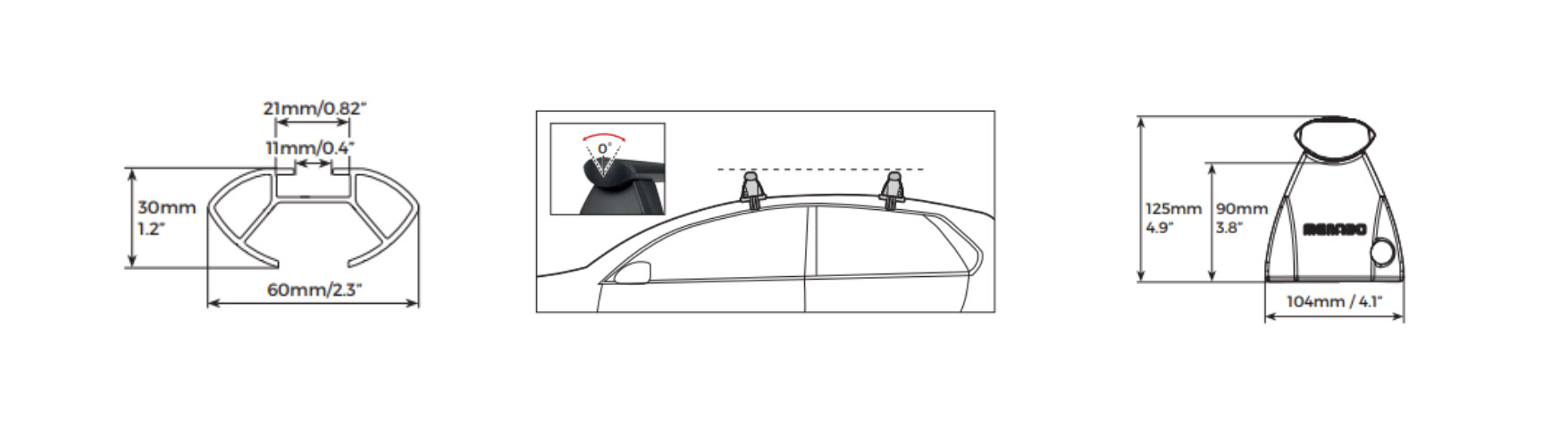 ΜΠΑΡΕΣ ΟΡΟΦΗΣ ΑΛΟΥΜΙΝΙΟΥ DELTA M SILVER 123 cm ROOF RACK ΣΕΤ ΣΕ ΑΣΗΜΙ ΧΡΩΜΑ ΜΕ ΠΡΟΣΤΑΤΕΥΤΙΚΑ ΚΑΠΑΚΙΑ ΑΚΡΩΝ ΓΙΑ ΑΠΛΗ ΟΡΟΦΗ MENABO - 2 ΤΕΜ. - Image 9