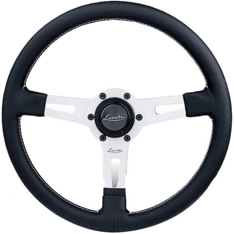 ΤΙΜΟΝΙ SHARAV 340 ΜΑΥΡΟ 340mm ΔΕΡΜΑΤΙΝΟ ΤΡΙΑΚΤΙΝΟ ΜΕ ΑΣΗΜΙ ΛΑΜΑ