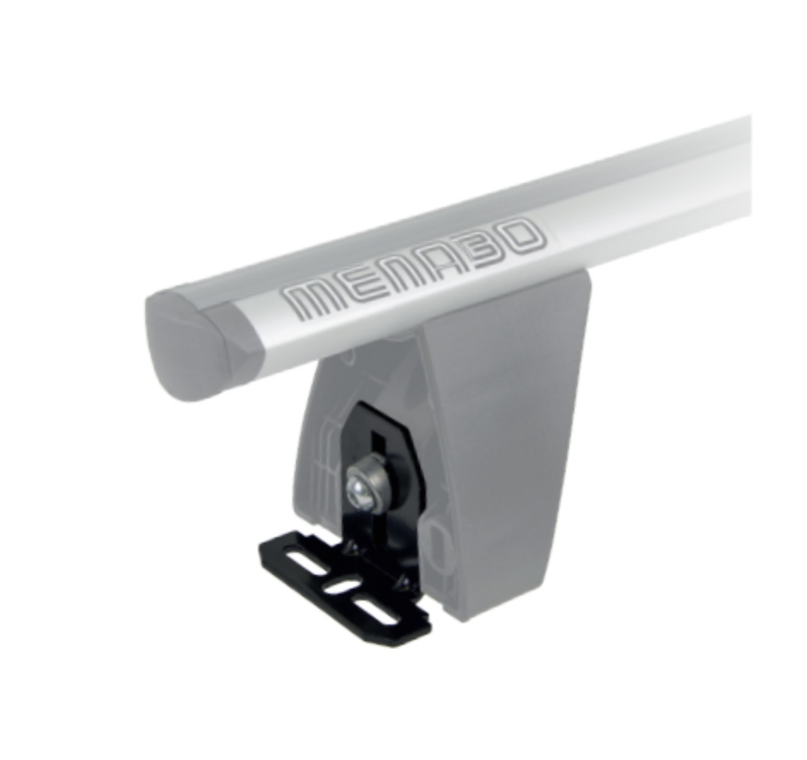 MENABO DLFIX208FP KIT TYPE FP Άκρα (Πόδια) για Μπάρες Οροφής Delta / Omega / χρώματος Black / Silver - 1 Σετ (10660/MB)