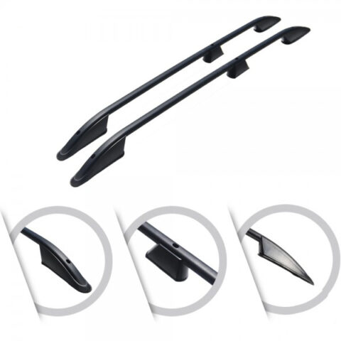 ΜΠΑΡΕΣ ΟΡΟΦΗΣ ΓΙΑ FORD TRANSIT CONNECT / TOURNEO CONNECT / VW CADDY 2021+ ΠΑΡΑΛΛΗΛΕΣ L1 ΑΛΟΥΜΙΝΙΟΥ ΜΑΥΡΕΣ 142cm ΟMTEC - 2 TEM.